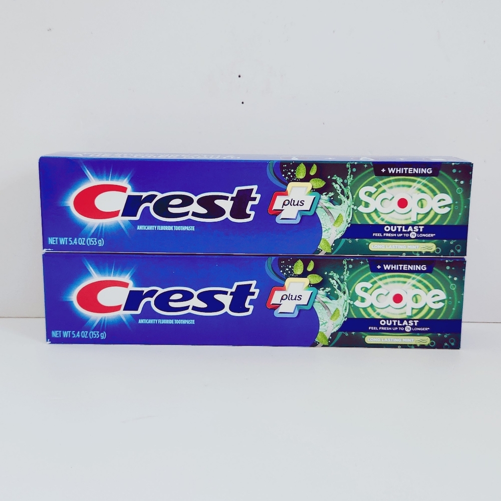 ⭐4/$15 Crest Complete Plus Scope Outlast Whitening Fluoride Toothpaste